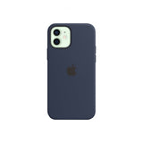 Apple alkuperäinen iPhone 12 / iPhone 12 Pro -silikonikuori MagSafe Deep Navy