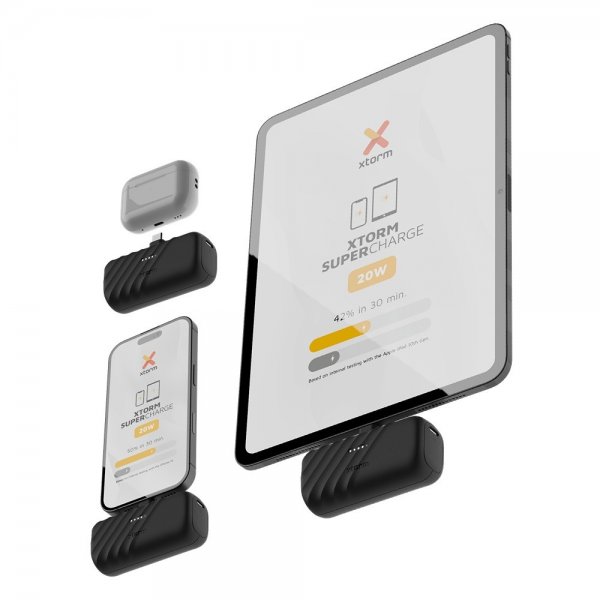 Xtorm Mini Powerbank Go2 PowerShot 5000 mAh USB-C 20W, musta