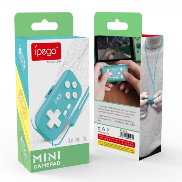 Ipega Mini-peliohjain Androidille/Nintendo Switchille/PC:lle, vihreä
