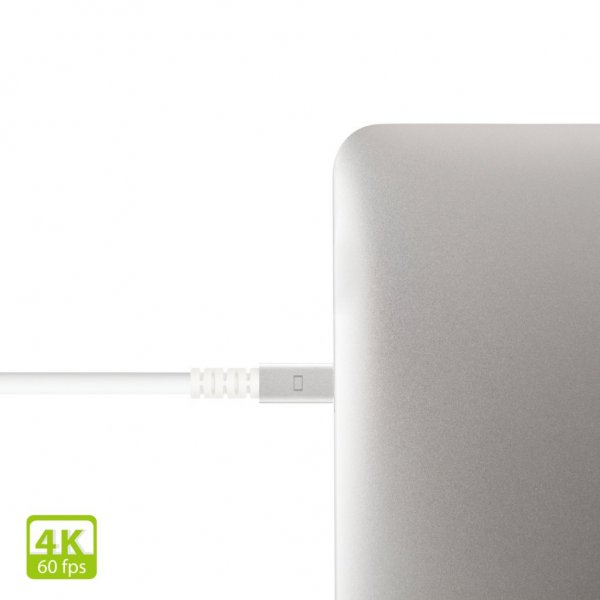Moshi Mini DisplayPort–DisplayPort-kaapeli 1,5 m valkoinen