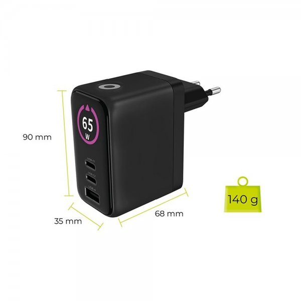 Mobile Origin -laturi näytöllä GaN 65W