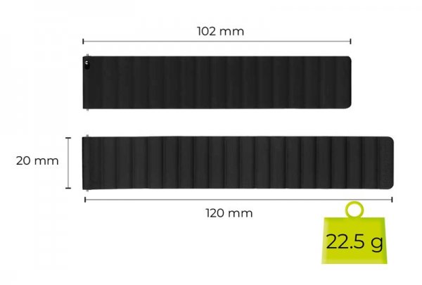 Mobile Origin Samsung Galaxy Watch 20mm Ranneke Easy Strap Musta