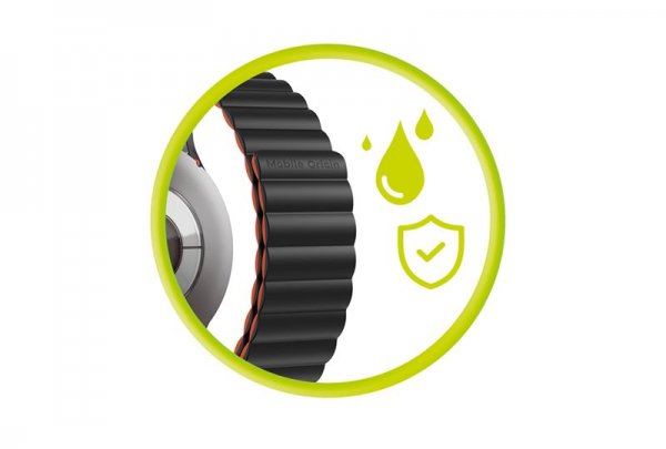 Mobile Origin Samsung Galaxy Watch 8 40/44mm/Classic 46mm ranneke Easy Strap musta-oranssi