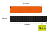 Mobile Origin Samsung Galaxy Watch 20mm Ranneke Easy Strap Musta Oranssi