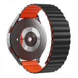 Mobile Origin Samsung Galaxy Watch 8 40/44mm/Classic 46mm ranneke Easy Strap musta-oranssi