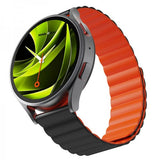 Mobile Origin Samsung Galaxy Watch 8 40/44mm/Classic 46mm ranneke Easy Strap musta-oranssi