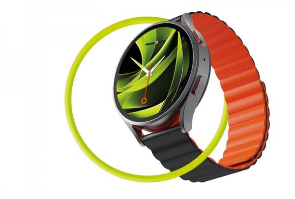 Mobile Origin Samsung Galaxy Watch 20mm Ranneke Easy Strap Musta Oranssi