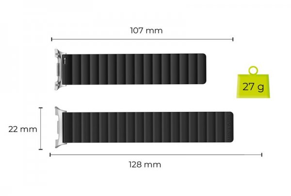 Mobile Origin Samsung Galaxy Watch 8 40/44mm/Classic 46mm ranneke Easy Strap musta