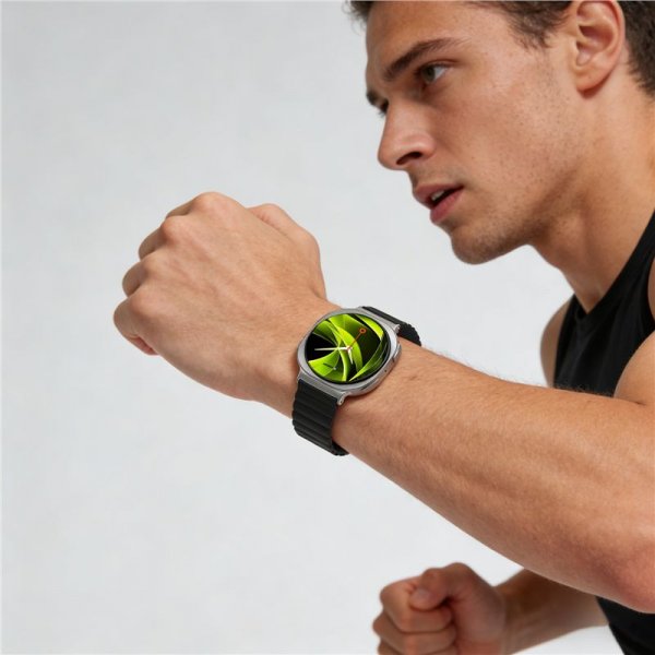 Mobile Origin Samsung Galaxy Watch 8 40/44mm/Classic 46mm ranneke Easy Strap musta