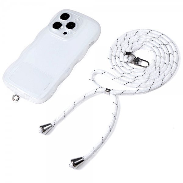 Imak - matkapuhelinhihna, kaulanauha, cross-body -hihna, valkoinen