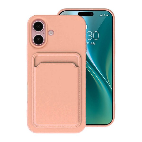 iPhone 16 Kuoret Korttipidike Pinkki