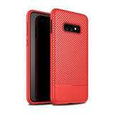 Samsung Galaxy S10E Kuori Hiilikuitukuvio Punainen