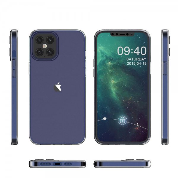 iPhone 12/iPhone 12 Pro Kuori Iskunkestävä TPU Läpinäkyvä
