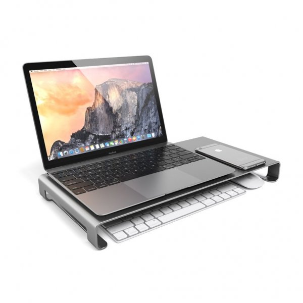 Satechi Aluminum Slim Monitor Stand Harmaa