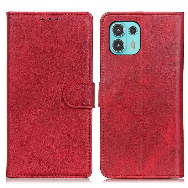 Motorola Edge 20 Lite Kotelo Nahkatekstuuri Punainen