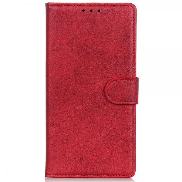 Motorola Edge 20 Lite Kotelo Nahkatekstuuri Punainen