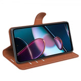 Motorola Edge 30 Kotelo Litsi Ruskea