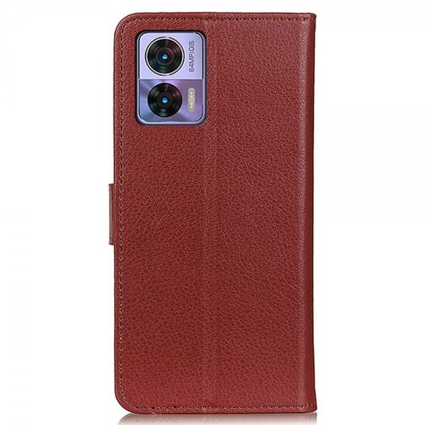 Motorola Edge 30 Neo Kotelo Litsi Ruskea