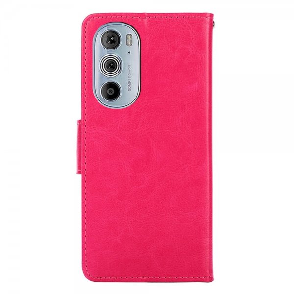 Motorola Edge 30 Pro -suojakuori korttipaikoilla, magenta