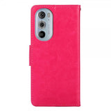 Motorola Edge 30 Pro -suojakuori korttipaikoilla, magenta