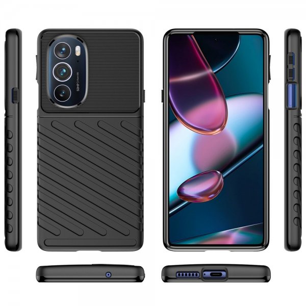 Motorola Edge 30 Pro Suojakuori Thunder Series Musta
