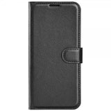 Motorola Edge 50 Fusion Kotelo Litsi Musta