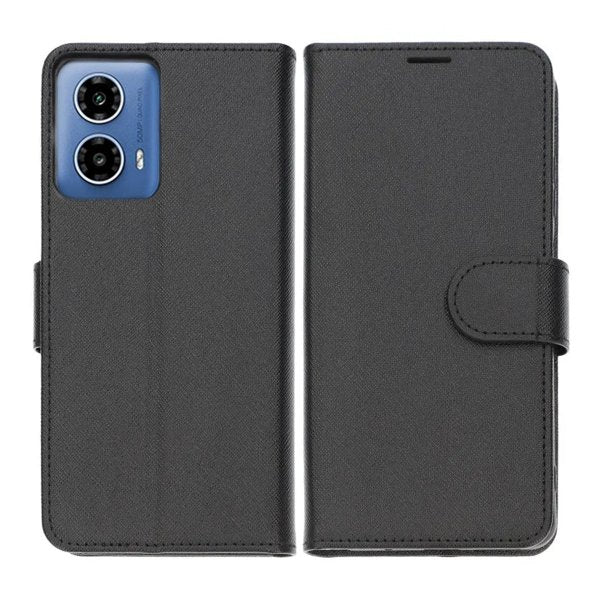 Motorola Moto G04 Kotelo Jalustalla Musta