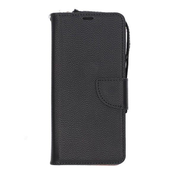Motorola Moto E14 -kotelo jalustalla musta