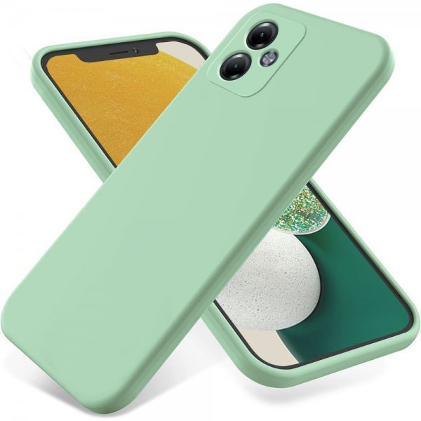 Motorola Moto G14 Suojakuori hihnalla, silikoni, vihreä