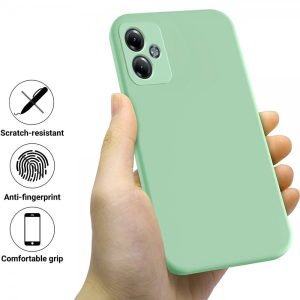 Motorola Moto G14 Suojakuori hihnalla, silikoni, vihreä