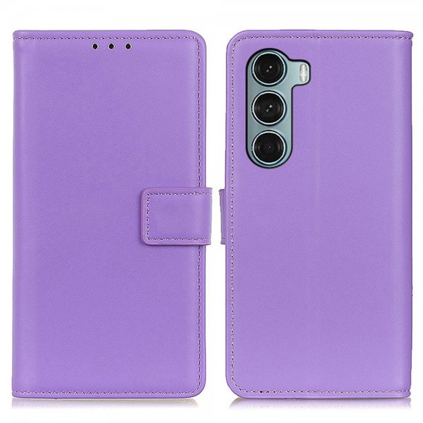 Motorola Moto G200 Suojakuori Nahkakuviointi Violetti