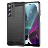 Mofi Motorola Moto G200 -suojakuori harjattu hiilikuitukuvio musta