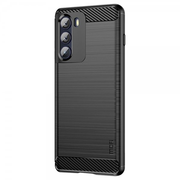 Mofi Motorola Moto G200 -suojakuori harjattu hiilikuitukuvio musta