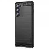 Mofi Motorola Moto G200 -suojakuori harjattu hiilikuitukuvio musta
