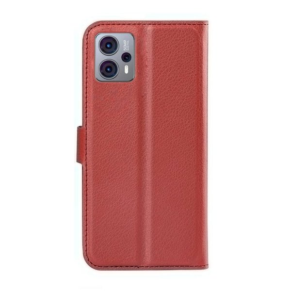 Motorola Moto G23 Kotelo jalustalla Ruskea