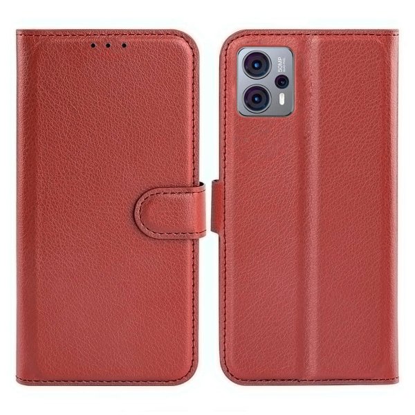 Motorola Moto G23 Kotelo jalustalla Ruskea