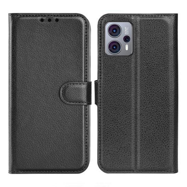 Motorola Moto G23 jalustallinen suojakotelo, musta