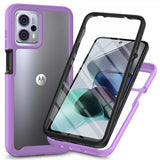 Motorola Moto G23 Kuori sisäänrakennetulla näytönsuojalla, violetti