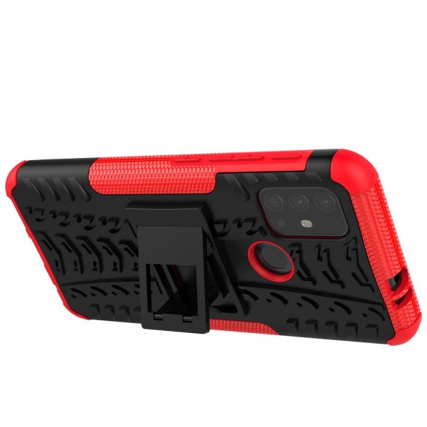 Motorola Moto G30 Kuori Rengaskuvio Jalustatoiminto Punainen