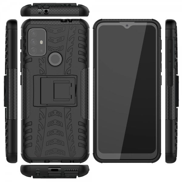 Motorola Moto G30 Kuori Rengaskuvio Jalustatoiminto Musta