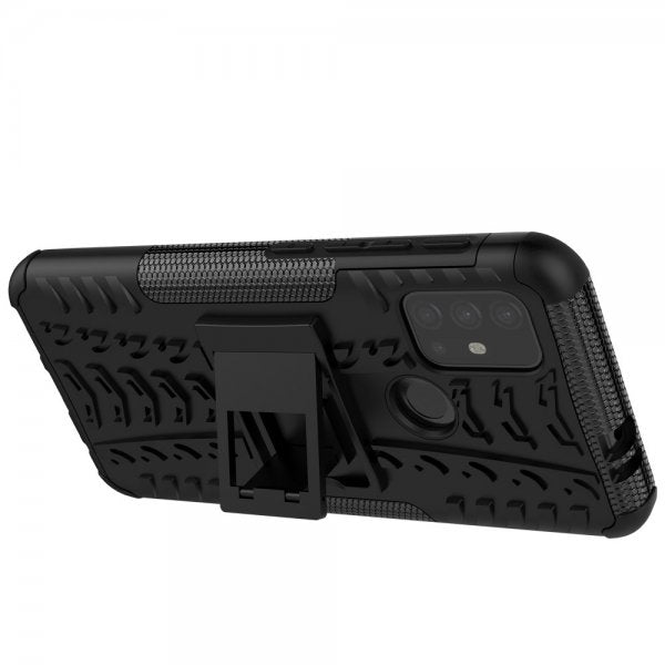 Motorola Moto G30 Kuori Rengaskuvio Jalustatoiminto Musta