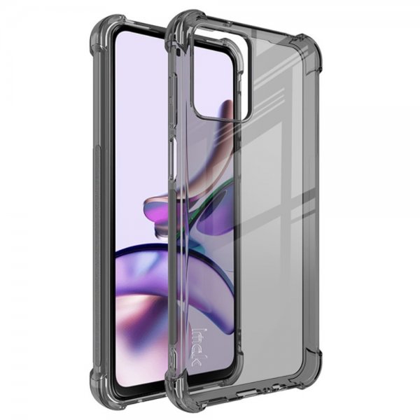 Imak Motorola Moto G53 5G Airbag Läpinäkyvä Musta Kuori