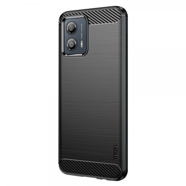 Mofi Motorola Moto G53 5G Kuori Harjattu hiilikuitukuvio Musta