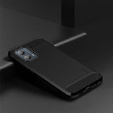 Mofi Motorola Moto G53 5G Kuori Harjattu hiilikuitukuvio Musta
