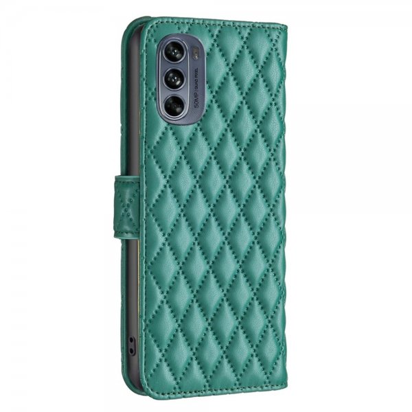 Motorola Moto G62 5G Kotelo Ruutukuvio Vihreä