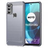 Mofi Motorola Moto G71 5G Kuori Harjattu hiilikuitukuvio Harmaa