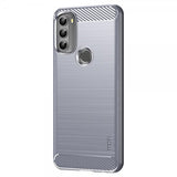 Mofi Motorola Moto G71 5G Kuori Harjattu hiilikuitukuvio Harmaa