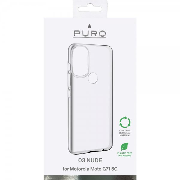 Puro Motorola Moto G71 5G kuori, läpinäkyvä