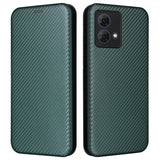 Motorola Moto G84 hiilikuitutekstuuri vihreä suojakotelo