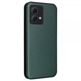 Motorola Moto G84 hiilikuitutekstuuri vihreä suojakotelo